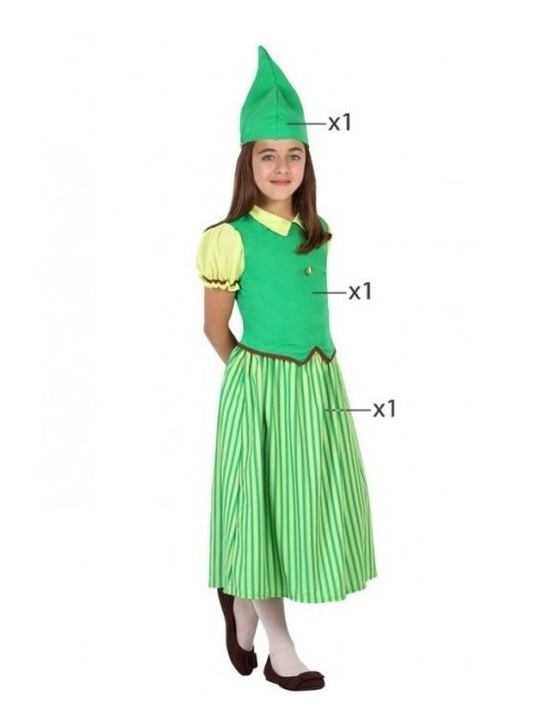 Costum Elf / Spiridus, fete 3-12 ani
