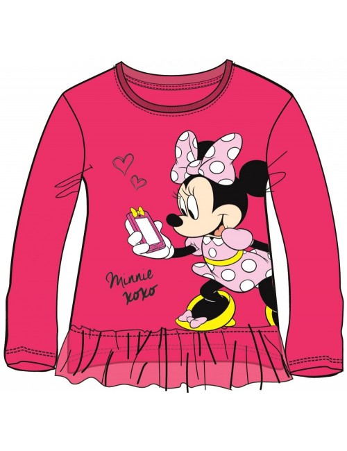 Bluza Minnie Mouse, fucsia, copii 3-8 ani