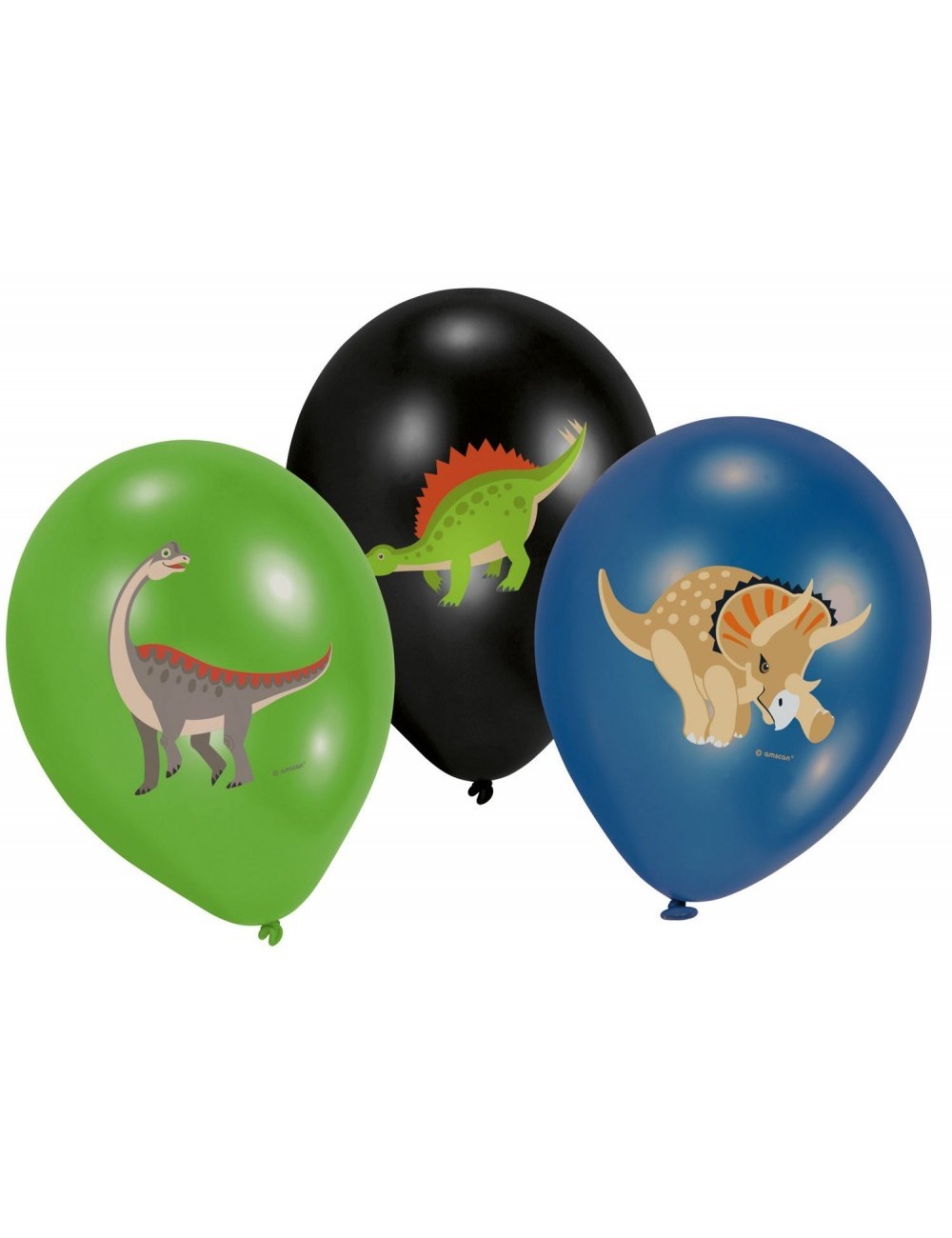 Set 6 baloane multicolore Dinozauri, 28 cm