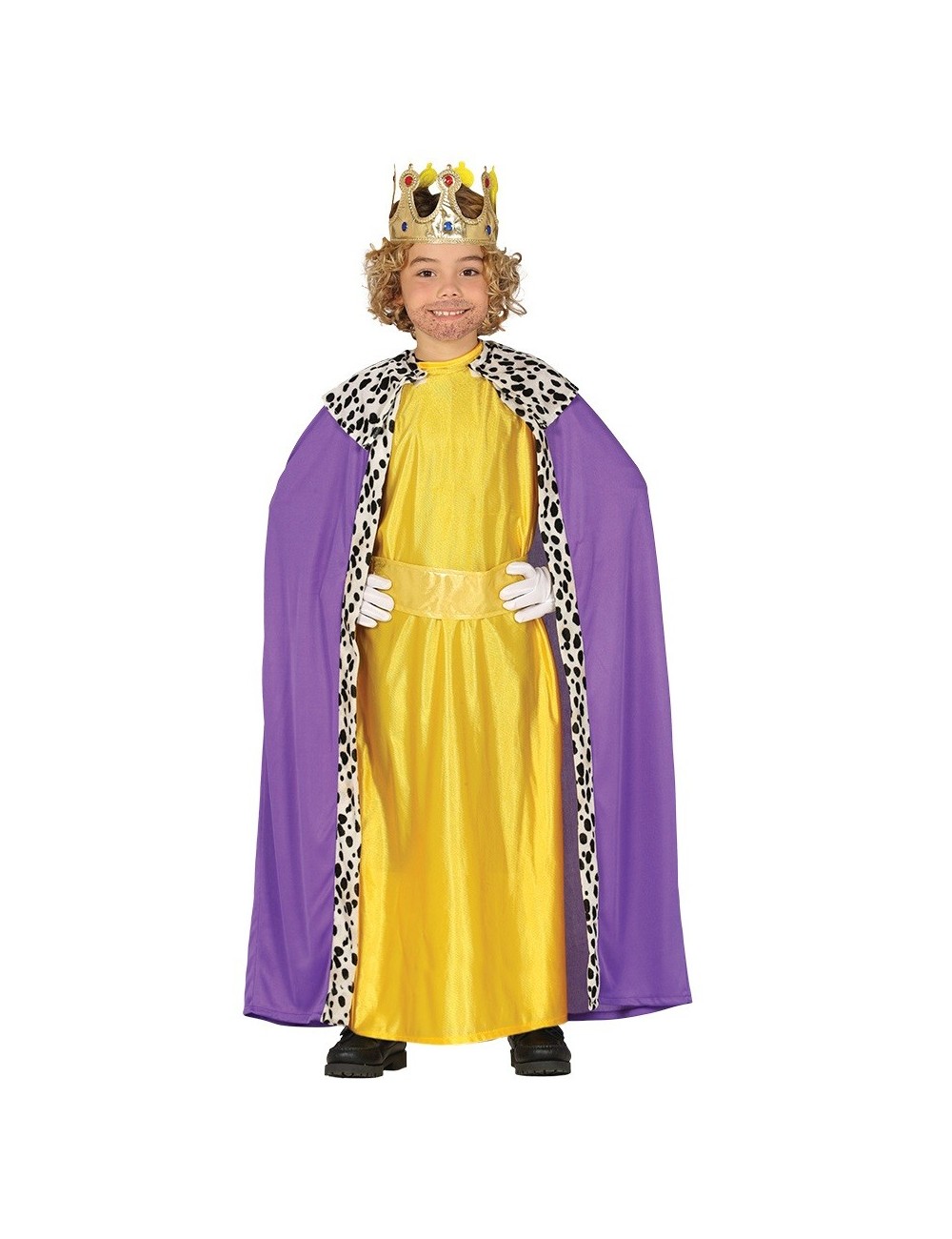 Costum Rege Mag, galben-mov, copii 3-12 ani
