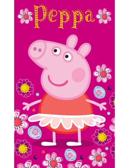 Prosop Peppa Pig, fucsia, 30 x 50 cm