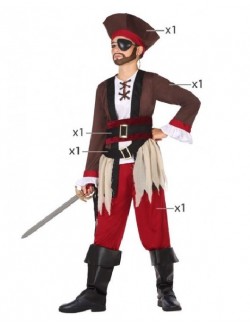 Costum Pirat din Caraibe, copii 4-12 ani