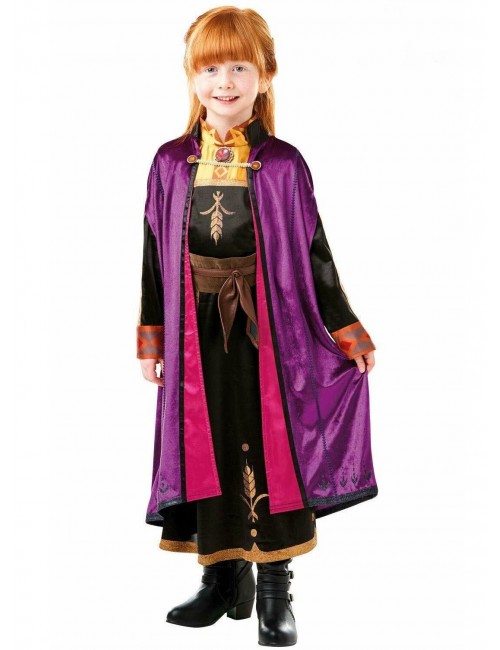 Costum Ana Frozen 2, Deluxe, copii 3-8 ani