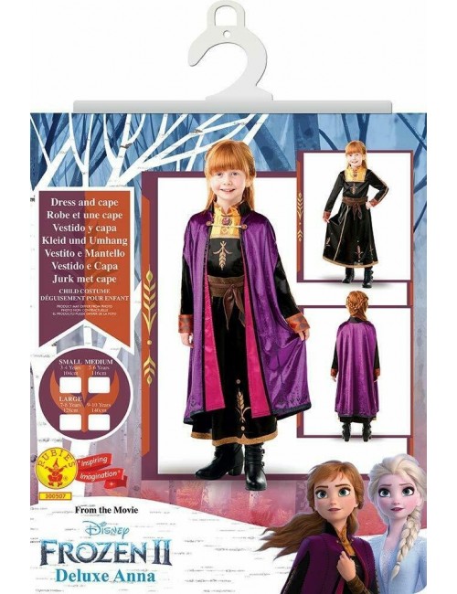 Costum Ana Frozen 2, Deluxe, copii 3-8 ani