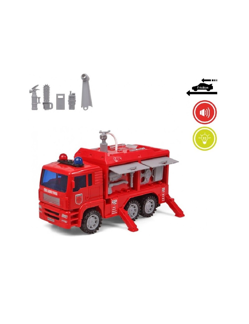 Camion de Pompieri, cu accesorii, lumini si sunete