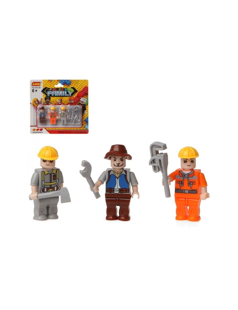 Set 3 Figurine si accesorii, pentru jocuri constructii