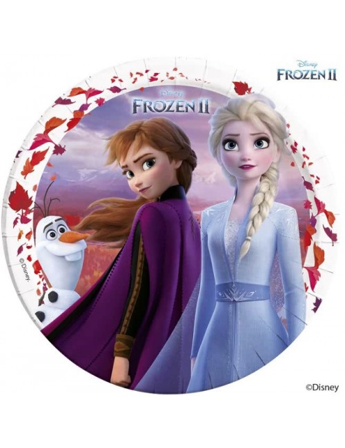 Set 8 farfurii petrecere Frozen II, 23 cm