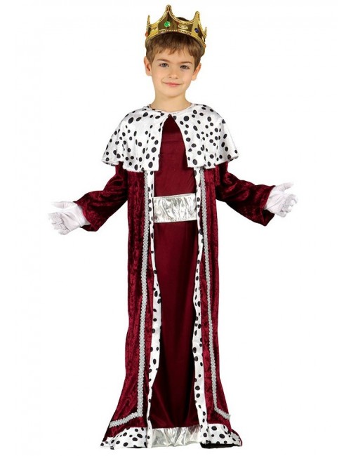 Costum serbare Rege Mag, visiniu, copii 3-6 ani