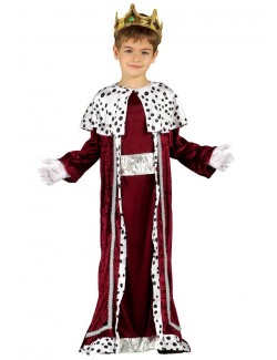 Costum serbare Rege Mag, visiniu, copii 3-6 ani
