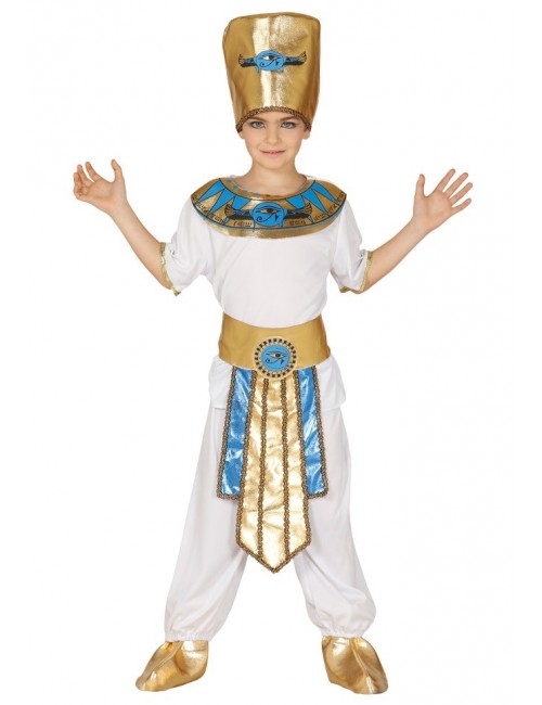 Costum Faraon/ Rege egiptean, alb, copii 5-12 ani
