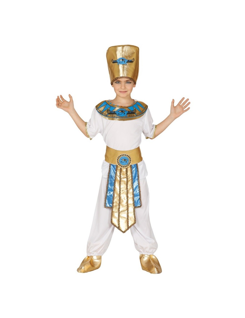 Costum Faraon/ Rege egiptean, alb, copii 5-12 ani Costum Faraon/ Rege egiptean, alb, copii 5-12 ani