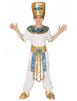 Costum Faraon/ Rege egiptean, alb, copii 5-12 ani