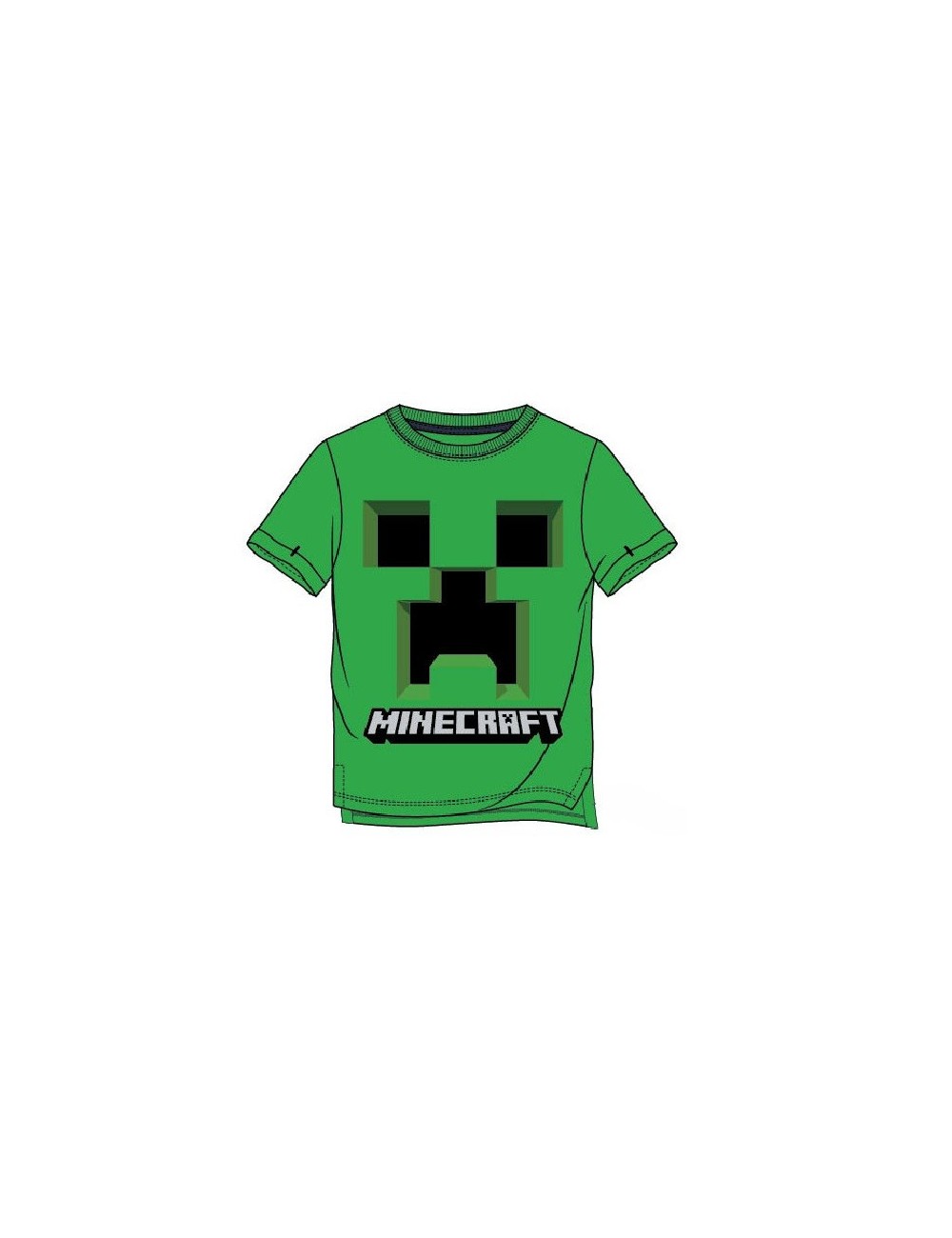 Tricou Minecraft Creeper, copii 6-12 ani, verde