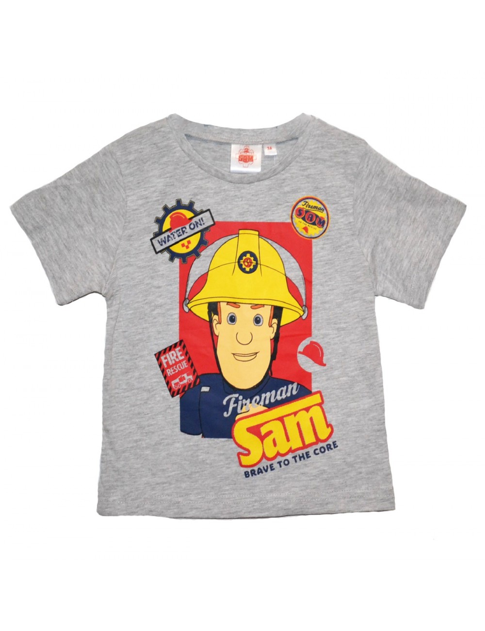 Tricou Pompierul Sam, copii 3-6 ani, gri