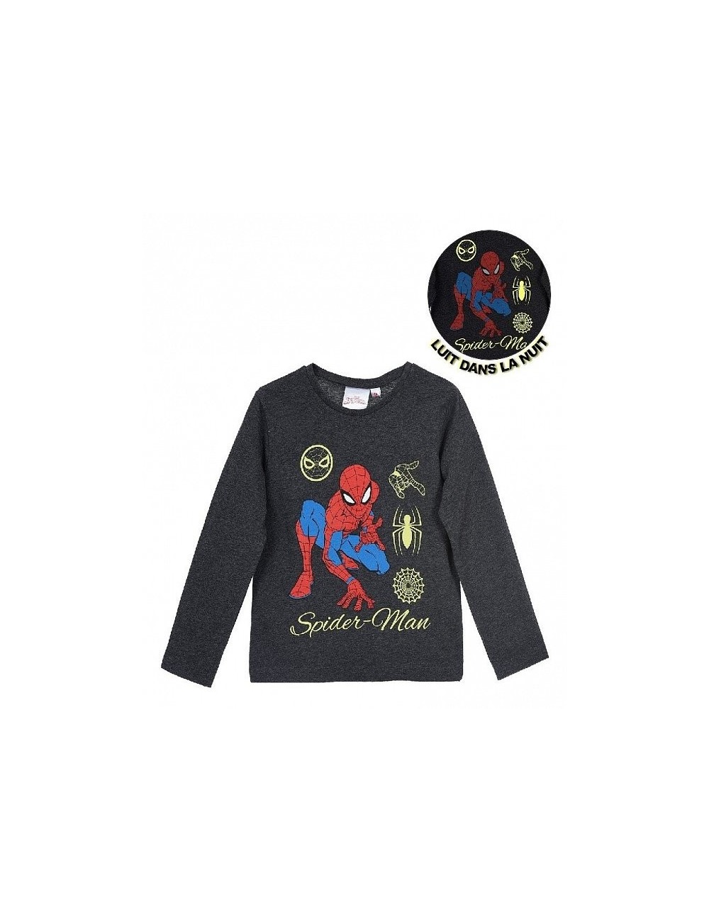 Bluza Spiderman, copii 3-8 ani, gri inchis