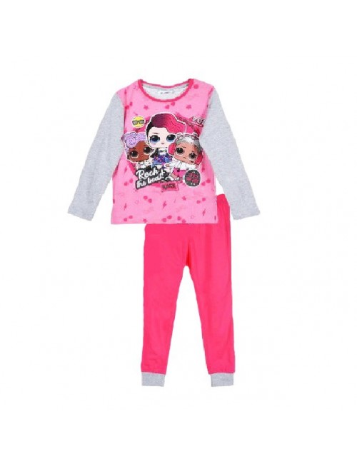 Pijama LOL Surprise, roz-gri, fete 5-10 ani
