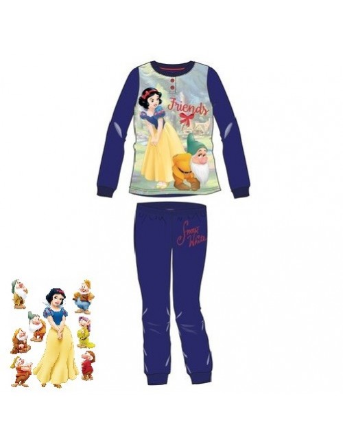 Pijama Disney Alba ca Zapada, bleumarin, fete 8-10 ani