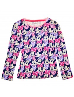 Bluza Minnie Mouse full-print, roz, copii 3-8 ani