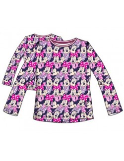 Bluza Minnie Mouse full-print, roz, copii 3-8 ani