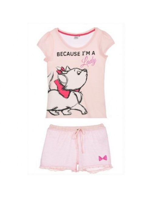 closet Diacritical Fuss Pijama de vara femei, Pisicuta Marie, roz, S-XL