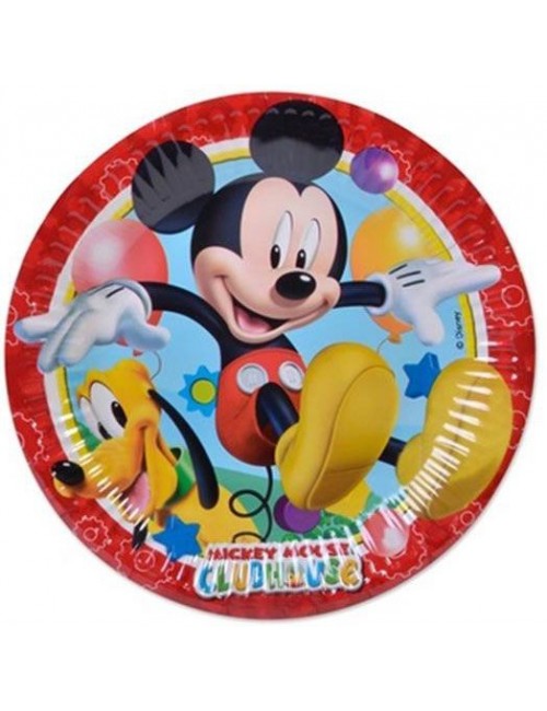 Set 8 farfurii petrecere, Mickey & Pluto, 20 cm