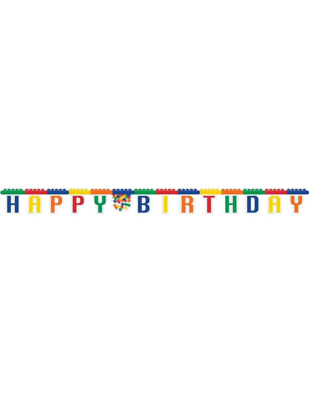 Ghirlanda lettere colorate Happy Birthday 2.74 m - Vegaoo