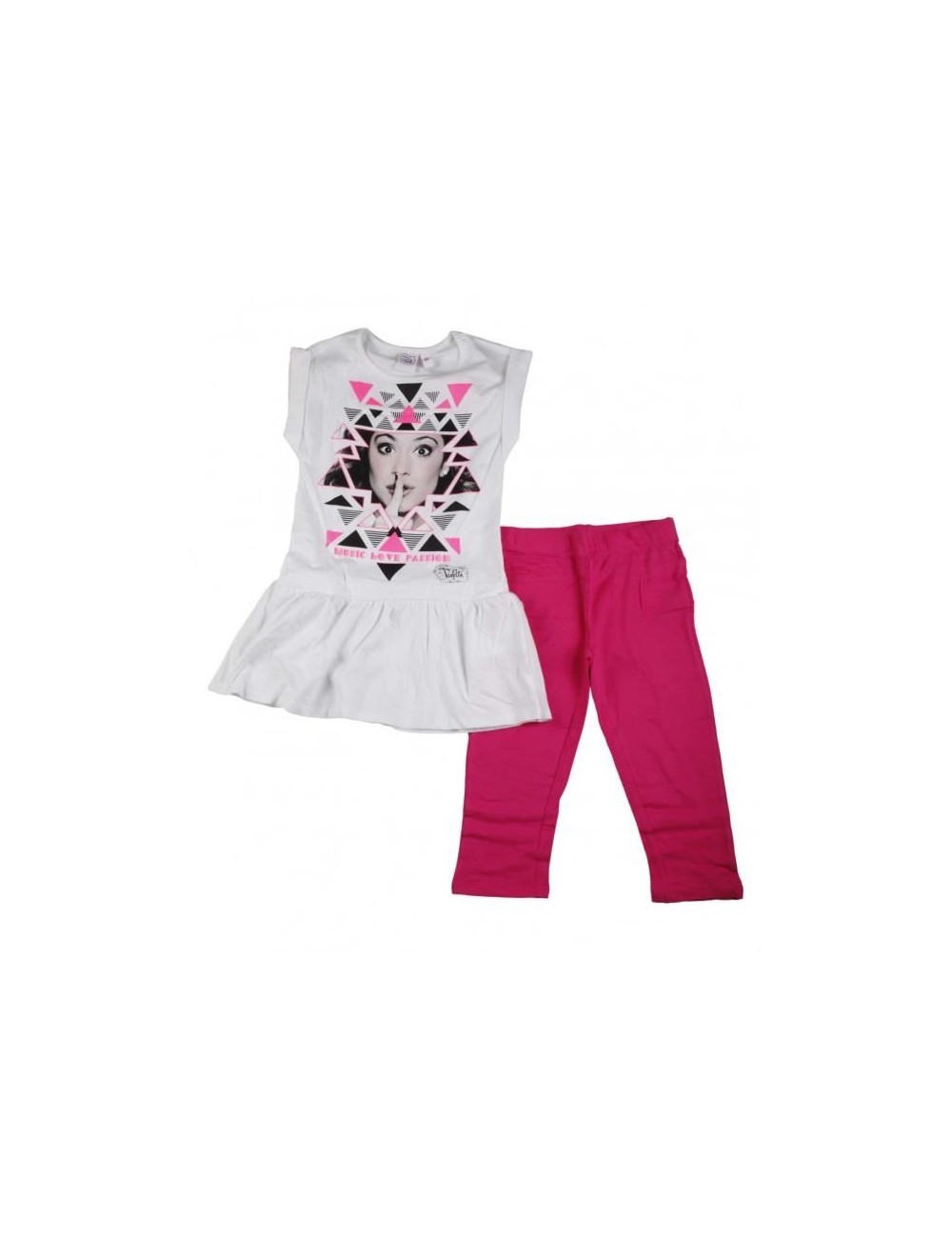 haine Violetta: si colanti, copii 6-12 ani, alb-roz