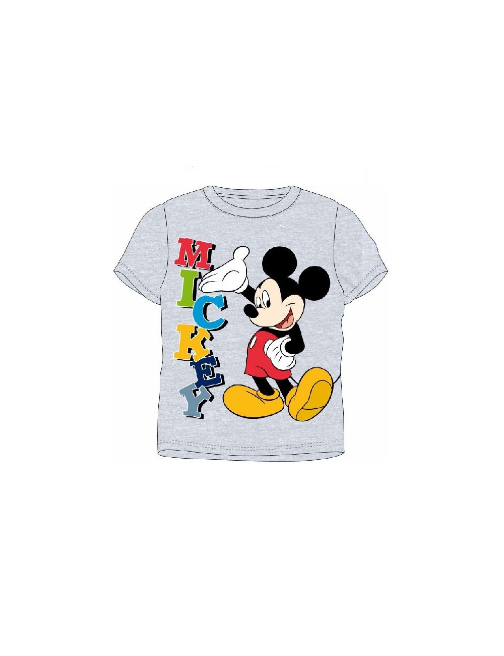 Tricou copii Disney Mickey Mouse  4 - 8 ani, gri