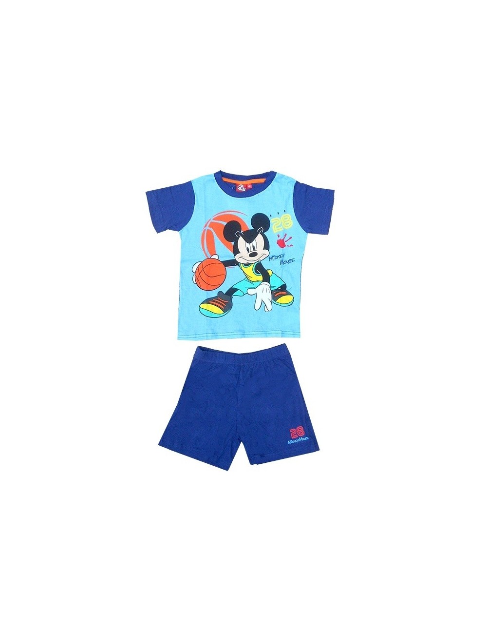 Pijama de vara copii, Disney Mikey Mouse, bleu-bleumarin