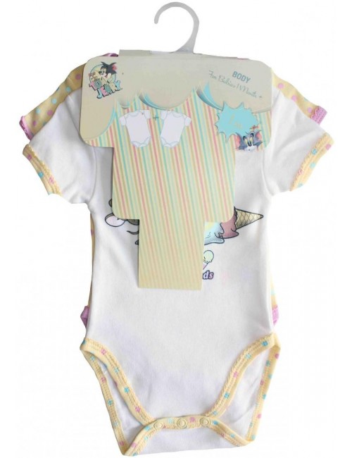 Set 2 x body maneca scurta bebelusi 1-18 luni, Tom & Jerry