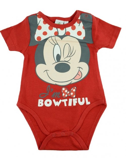 Body bebelusi 3-23 luni, Disney Minnie Mouse, rosu
