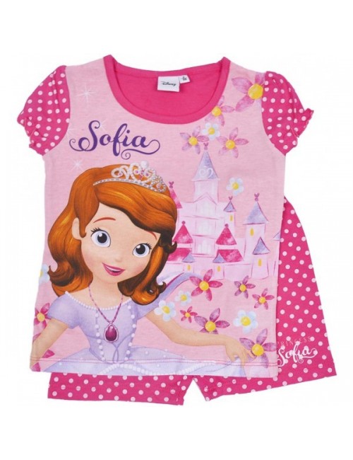 Pijamale de vara  pentru fete Disney Printesa Sofia