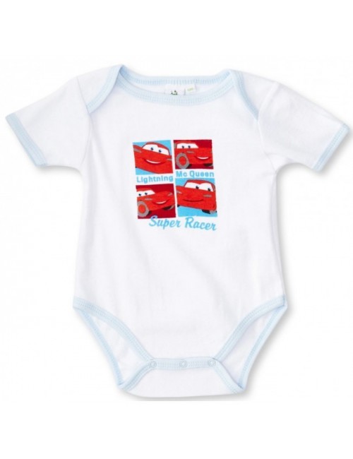 Body bebe 3-23 luni, alb/bleu, Disney Cars HM310