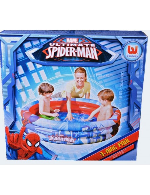 Piscina gonflabila cu 3 inele, 150*30 cm, Spiderman