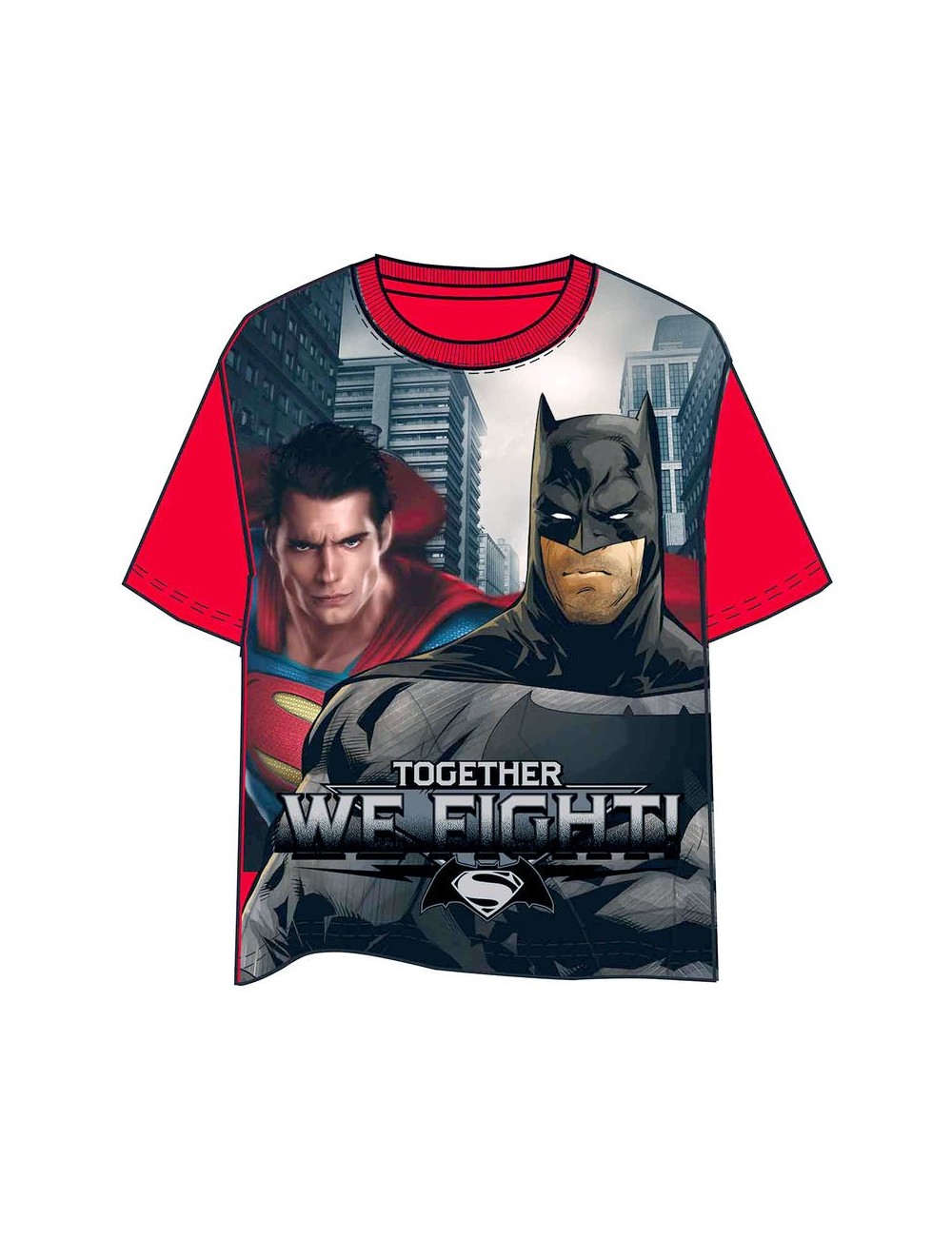 Tricou Batman vs. Superman "Together we fight"