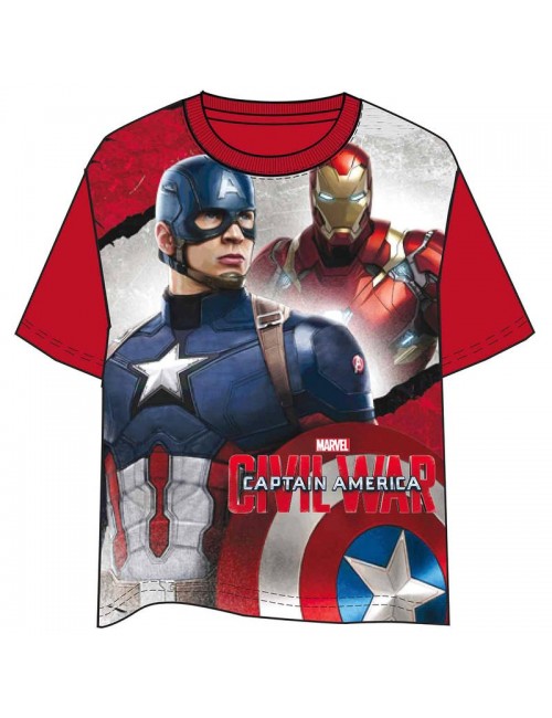 Tricou copii Captain America: Civil War, rosu