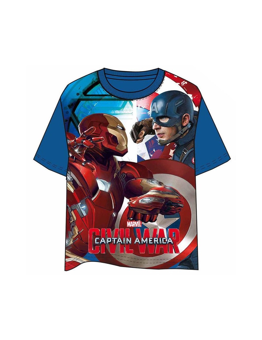 Tricou Captain America: Civil War 4-10 ani, albastru