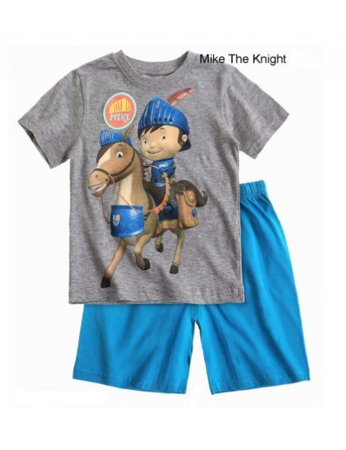 Pijama de vara copii Cavalerul Mike, 3 - 5 ani,  gri
