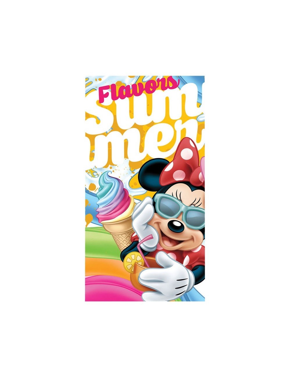 Prosop baie copii, Minnie Mouse Flavors, 70x140 cm