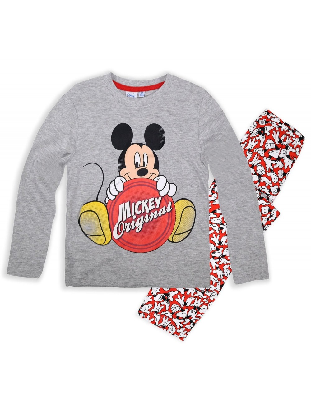 Hectares Cheetah metal Pijama copii Mickey Mouse Original, 8 ani, rosu-gri