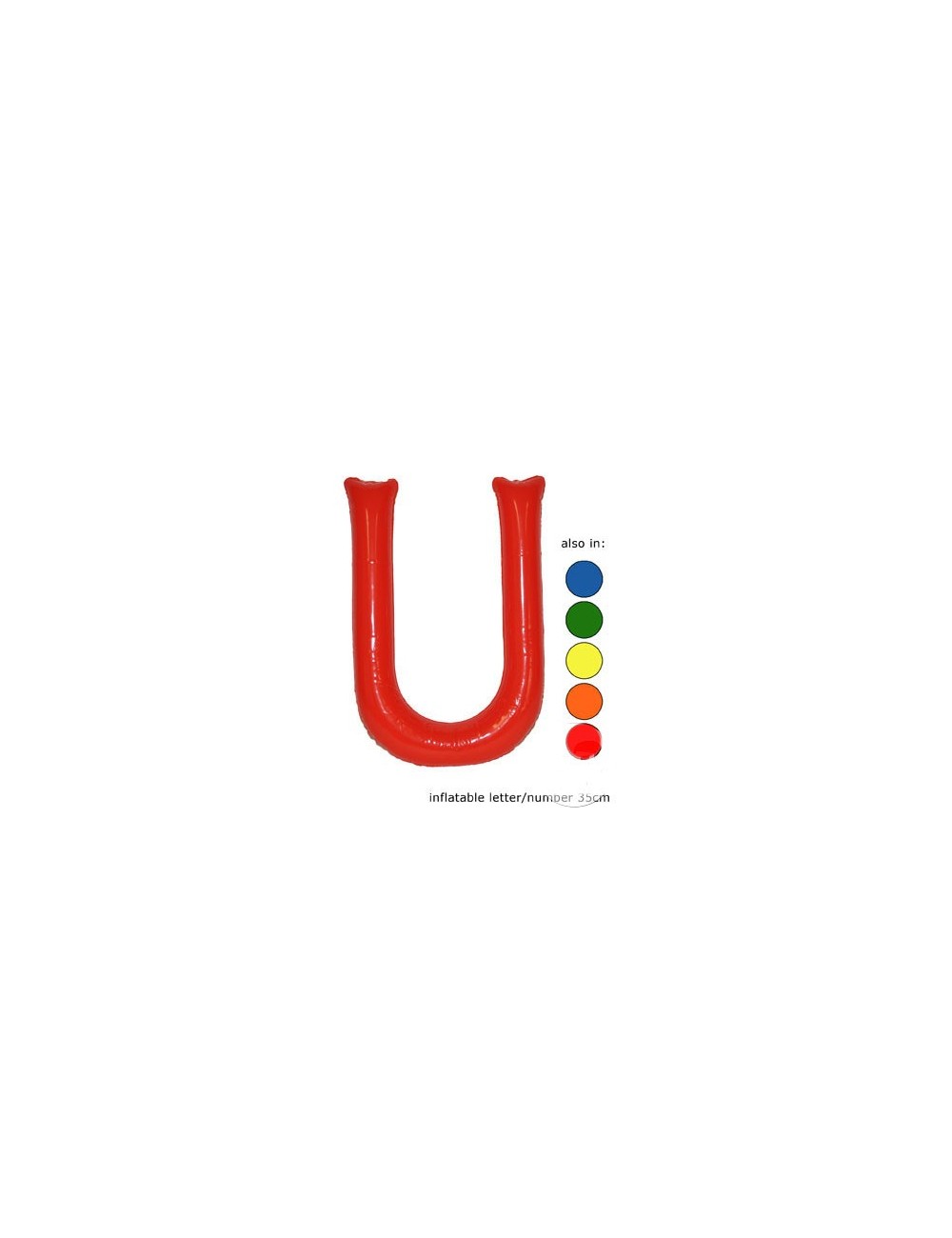 U - Litera gonflabila, diverse culori, 35 cm