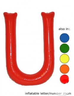 U - Litera gonflabila, diverse culori, 35 cm