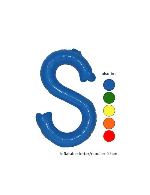 S - Litera gonflabila, diverse culori, 35 cm