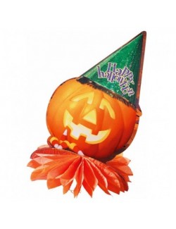 Decoratiune Dovleac pentru masa de Halloween, 33 cm