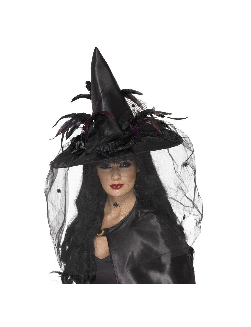 Palarie neagra Deluxe Rubies, accesoriu Halloween