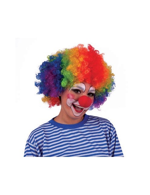 Peruca afro multicolora clown