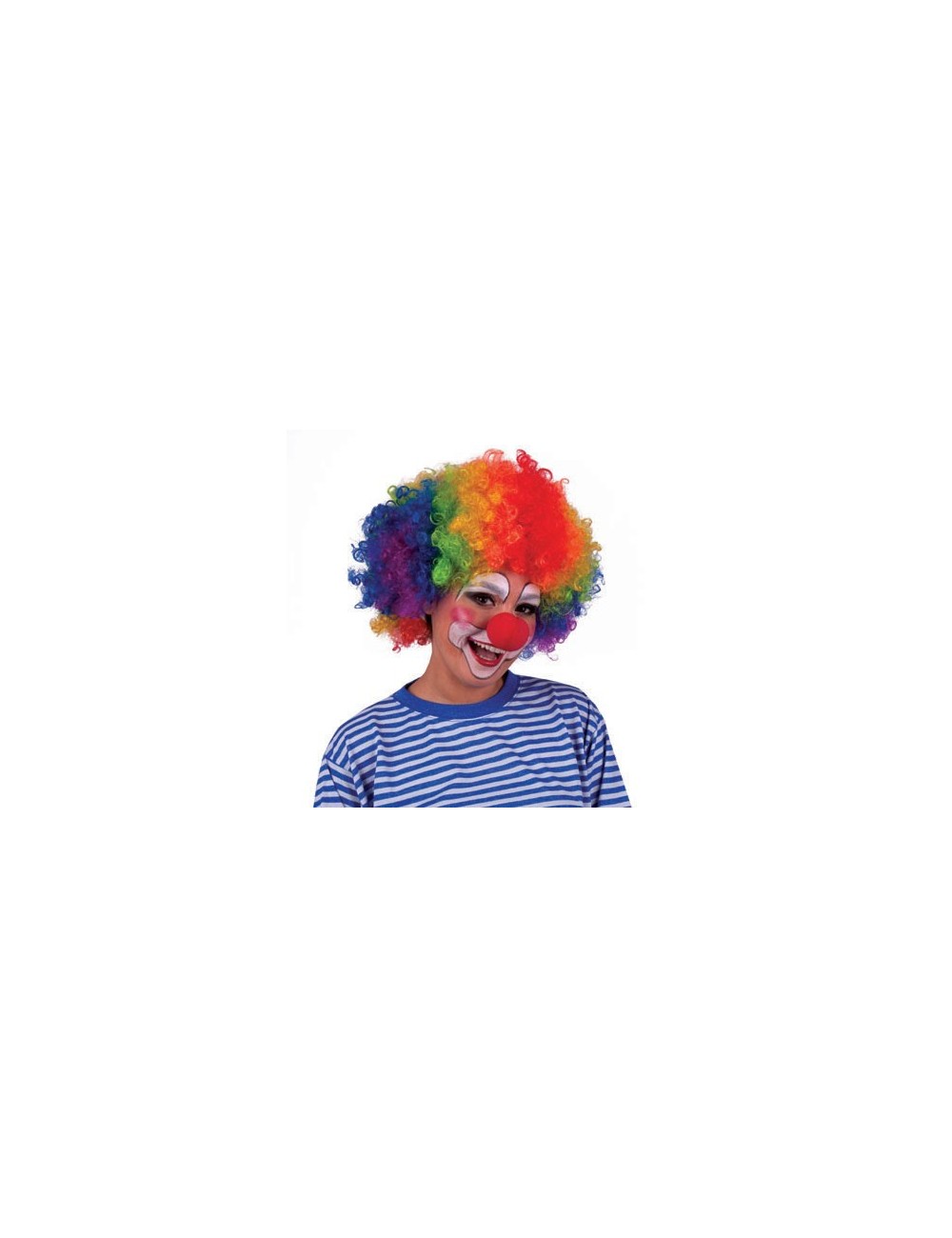 Peruca afro multicolora clown
