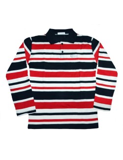 Bluza dungi, copii 9 - 13 ani, model polo 1