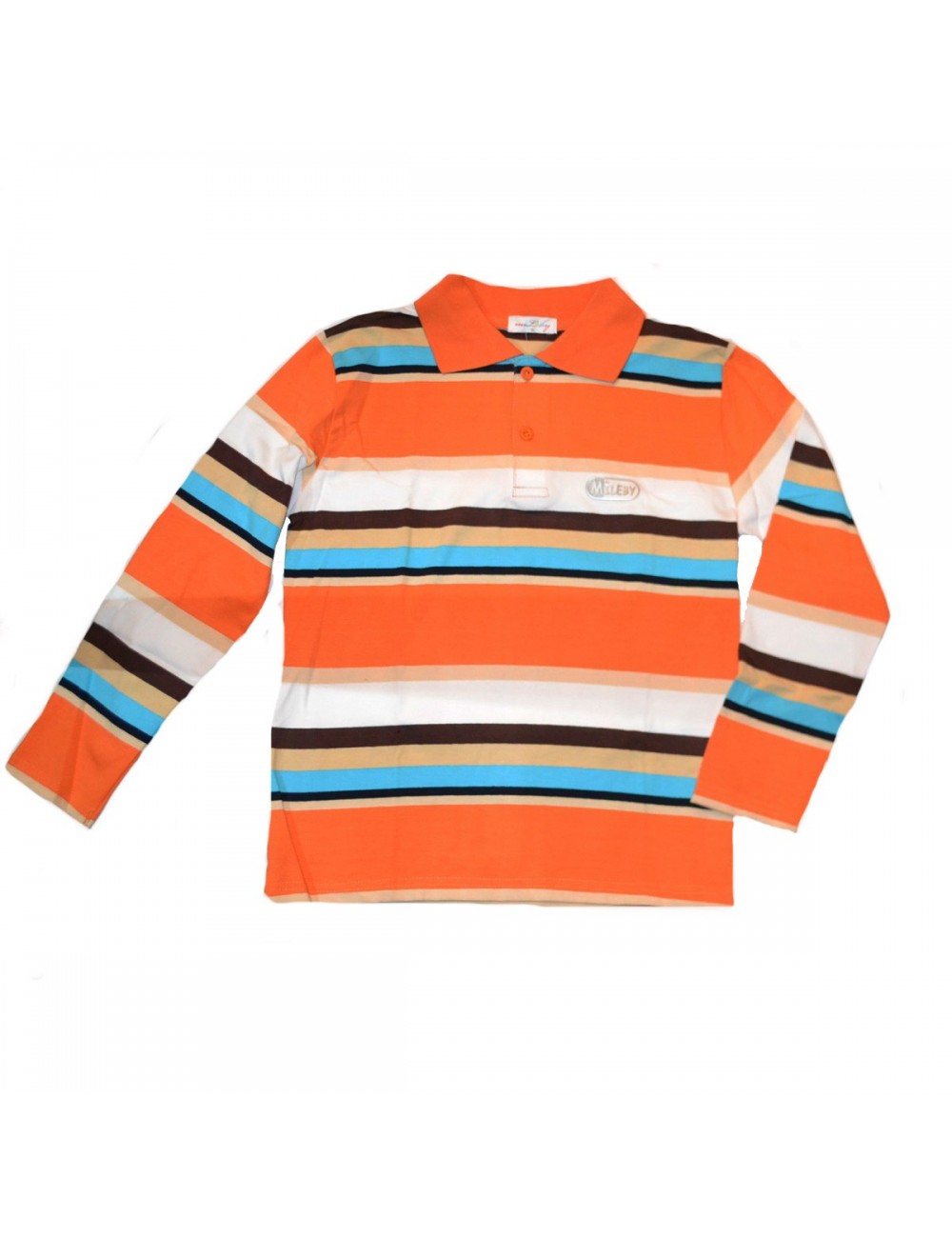 Bluza dungi, model polo 3, copii 9 - 12 ani