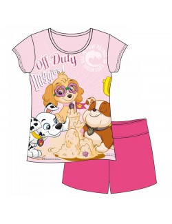 Pijama vara 3-6 ani, Paw Patrol, roz-fucsia